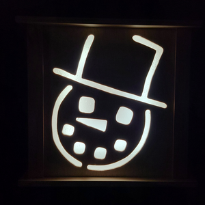 Lighted Snowman Face (Looking Left)