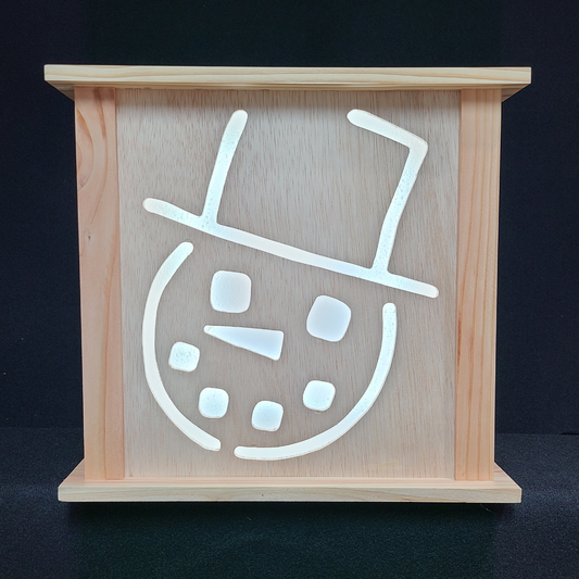 Lighted Snowman Face (Looking Left)